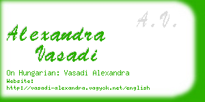 alexandra vasadi business card